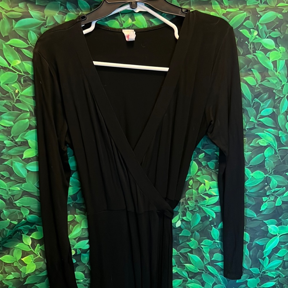 Black wrap dress